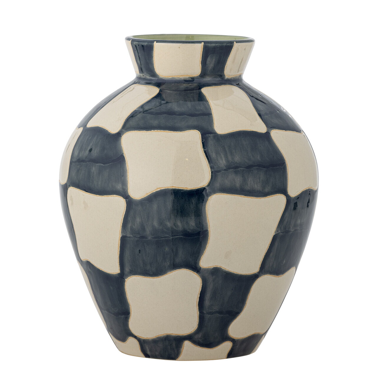Vaza decorativa, Bloomingville, Check, 20x24 cm, ceramica, multicolor - imagine 3